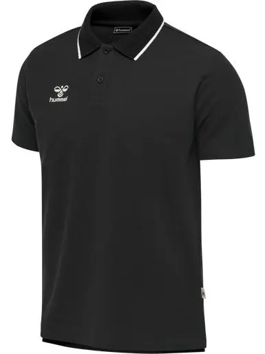 CZARNA KOSZULKA POLO Z KRÓTKIM RĘKAWEM LOGO