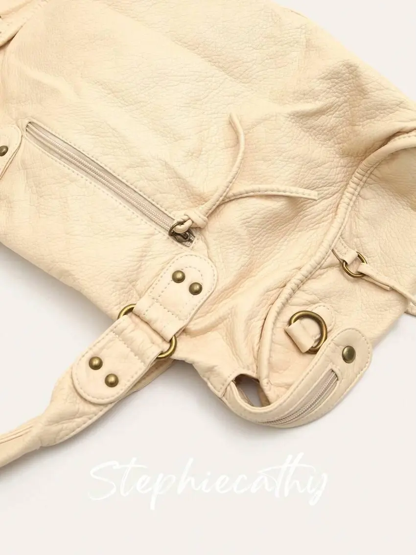 beżowa torba zamek