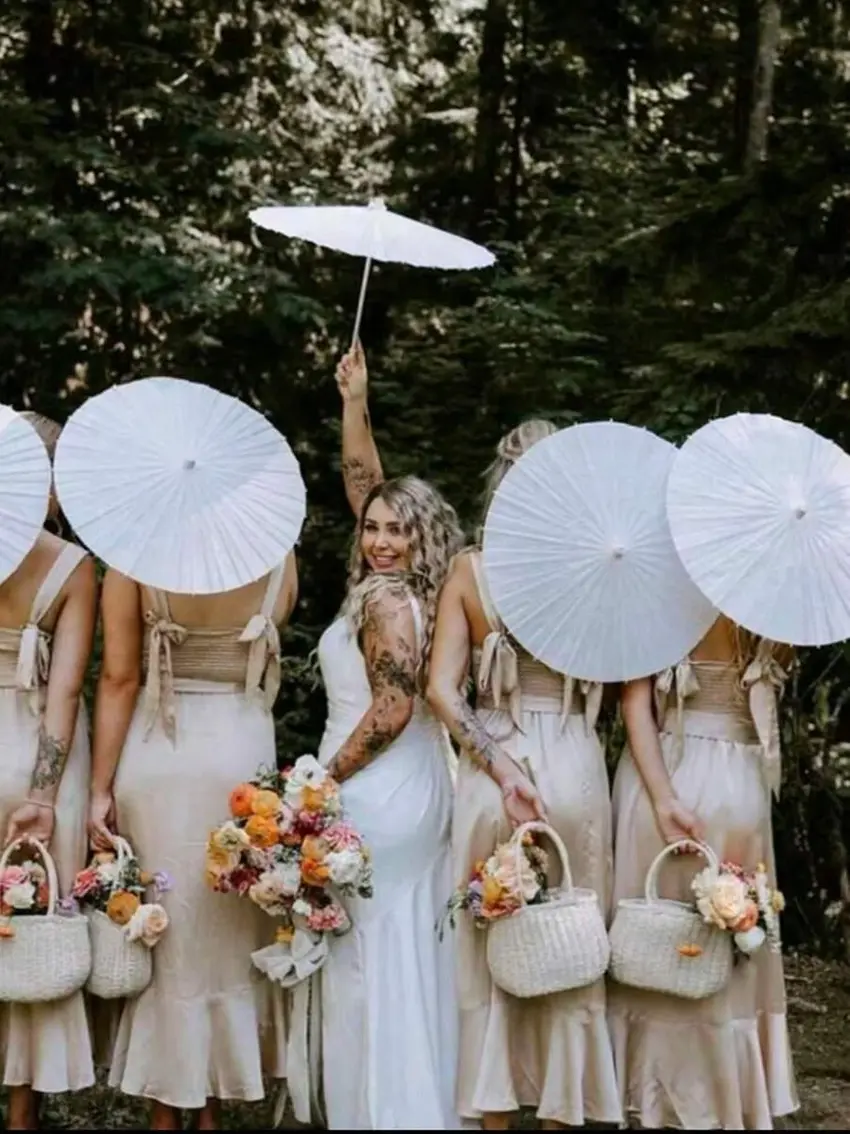 BIAŁY PARASOL DEKORACJA