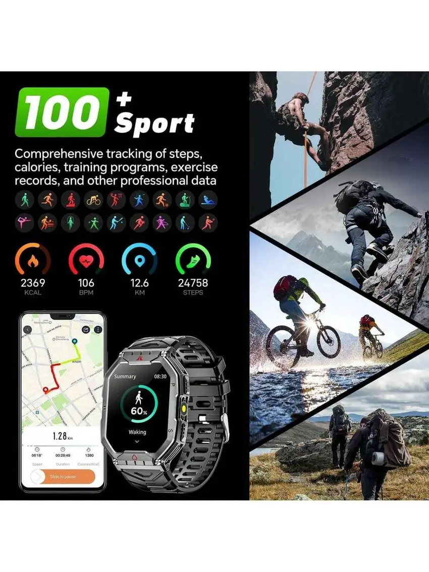 czarny zegarek smartwatch