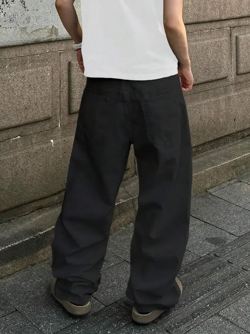 CZARNE SPODNIE JEANS