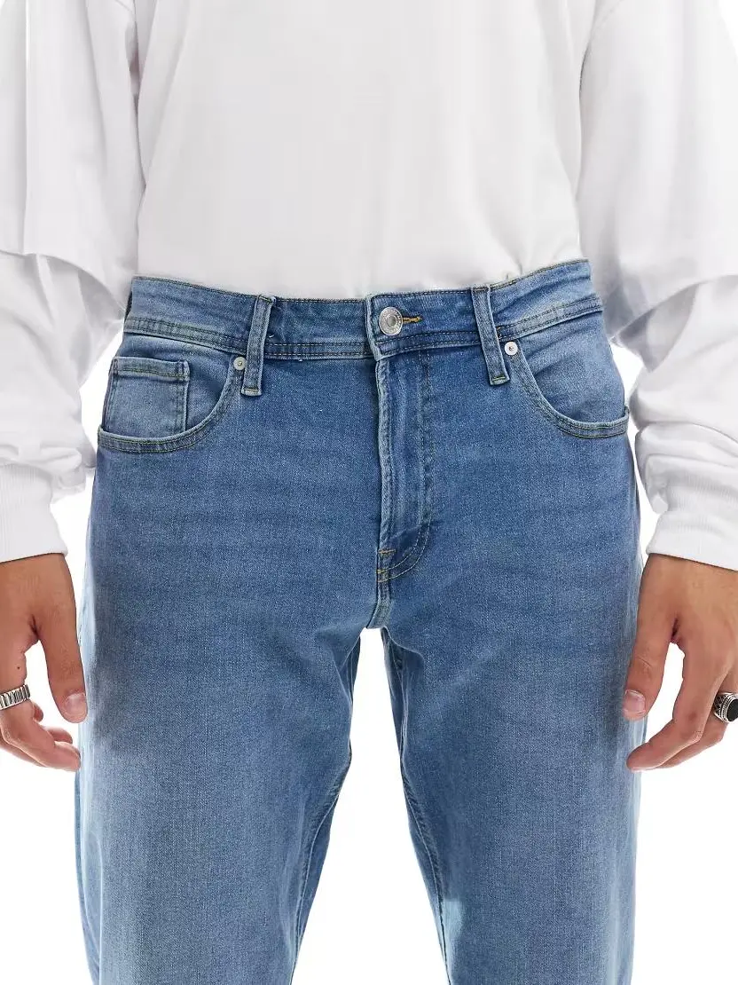 NIEBIESKIE SPODNIE JEANS ZAMEK