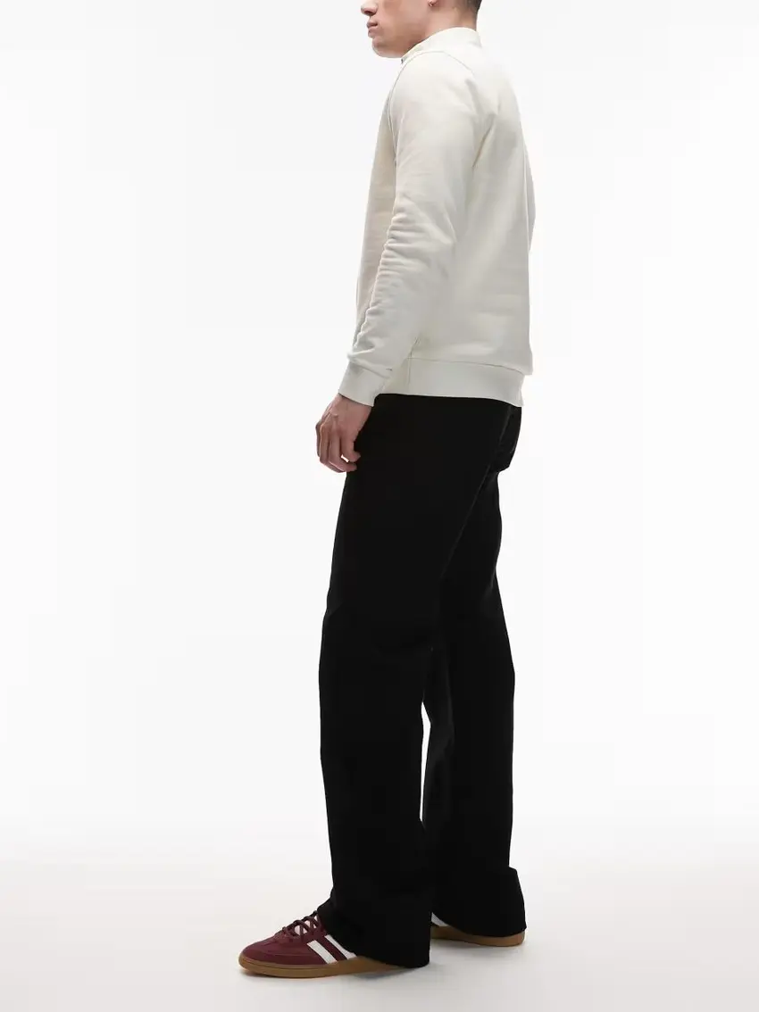CZARNE SPODNIE JEANS PROSTA NOGAWKA