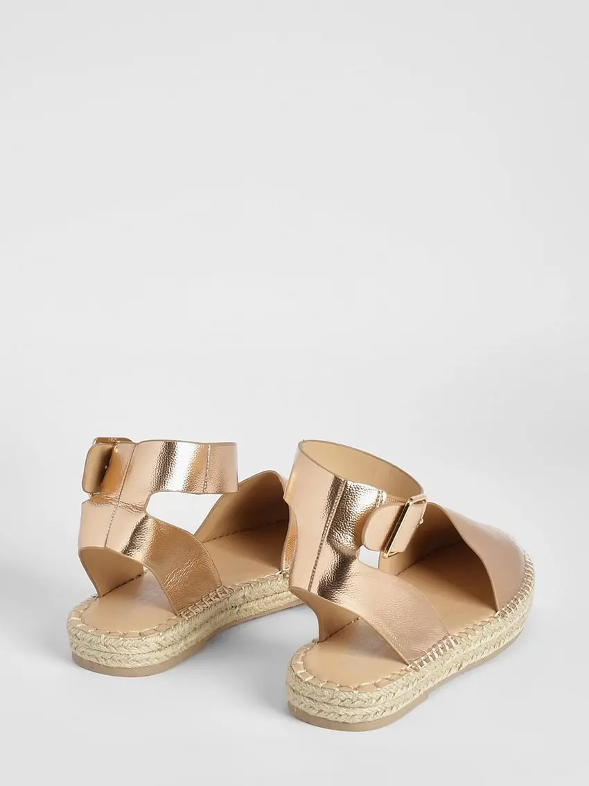 METALICZNE ESPADRYLE ODKRYTA PIĘTA
