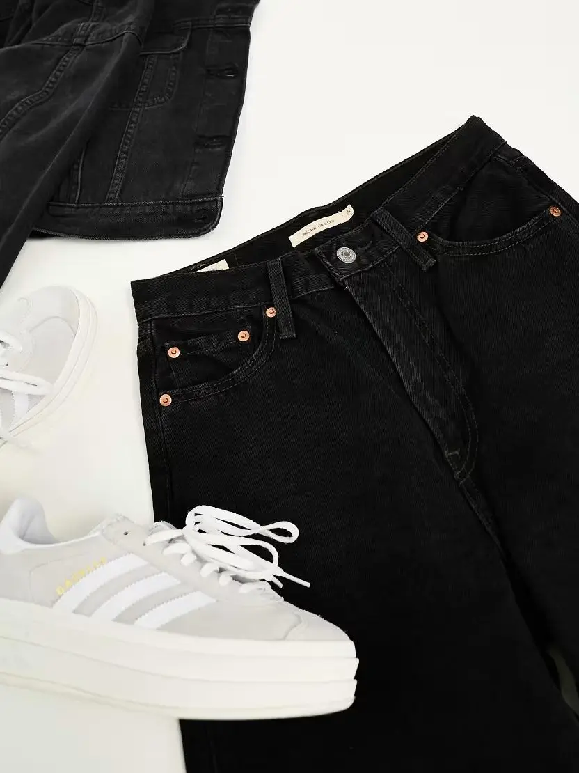CZARNE SPODNIE JEANS