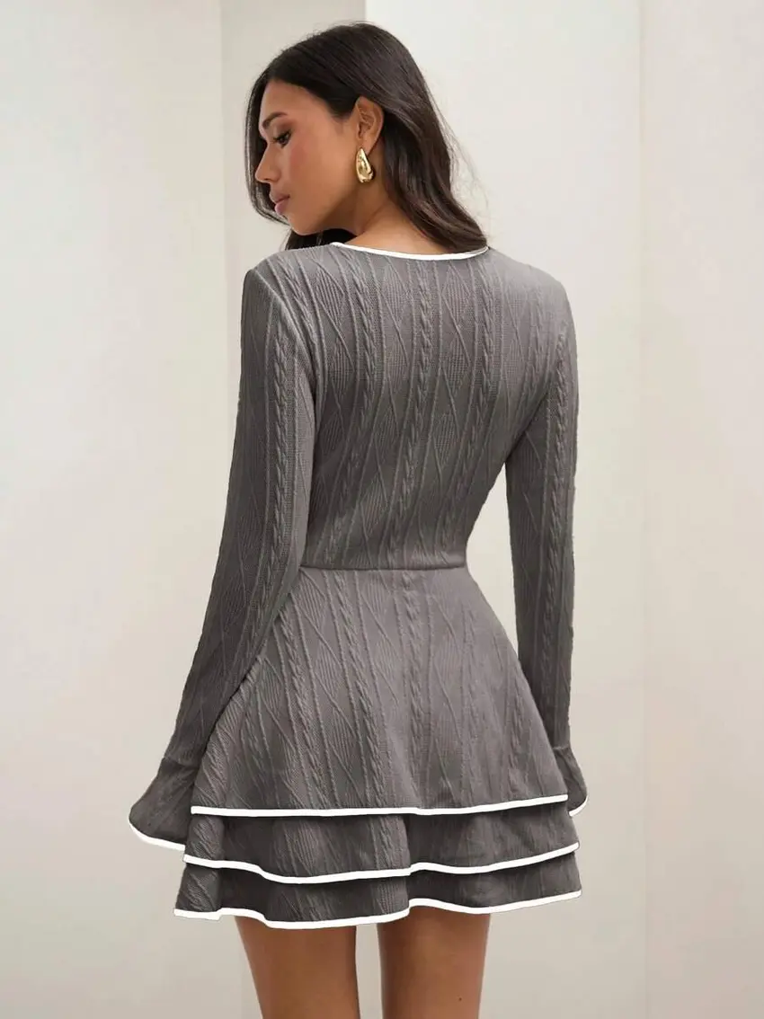szara mini sukienka