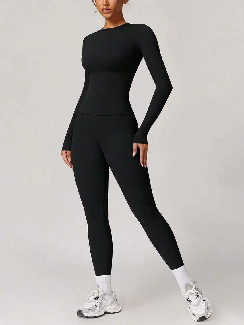 CZARNE SPORTOWE LEGGINSY