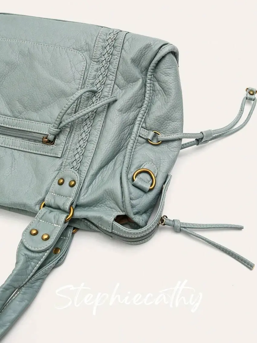 niebieska torba na ramie 38x29cm