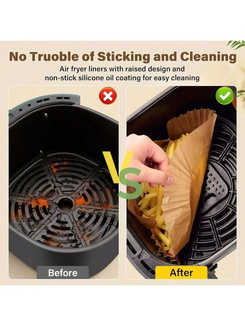 papierowy wkład do air fryer 100-pack