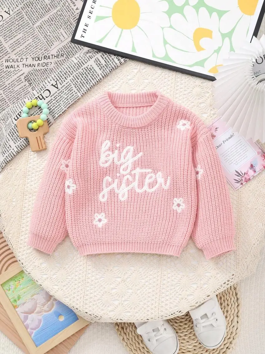 różowy sweter haft