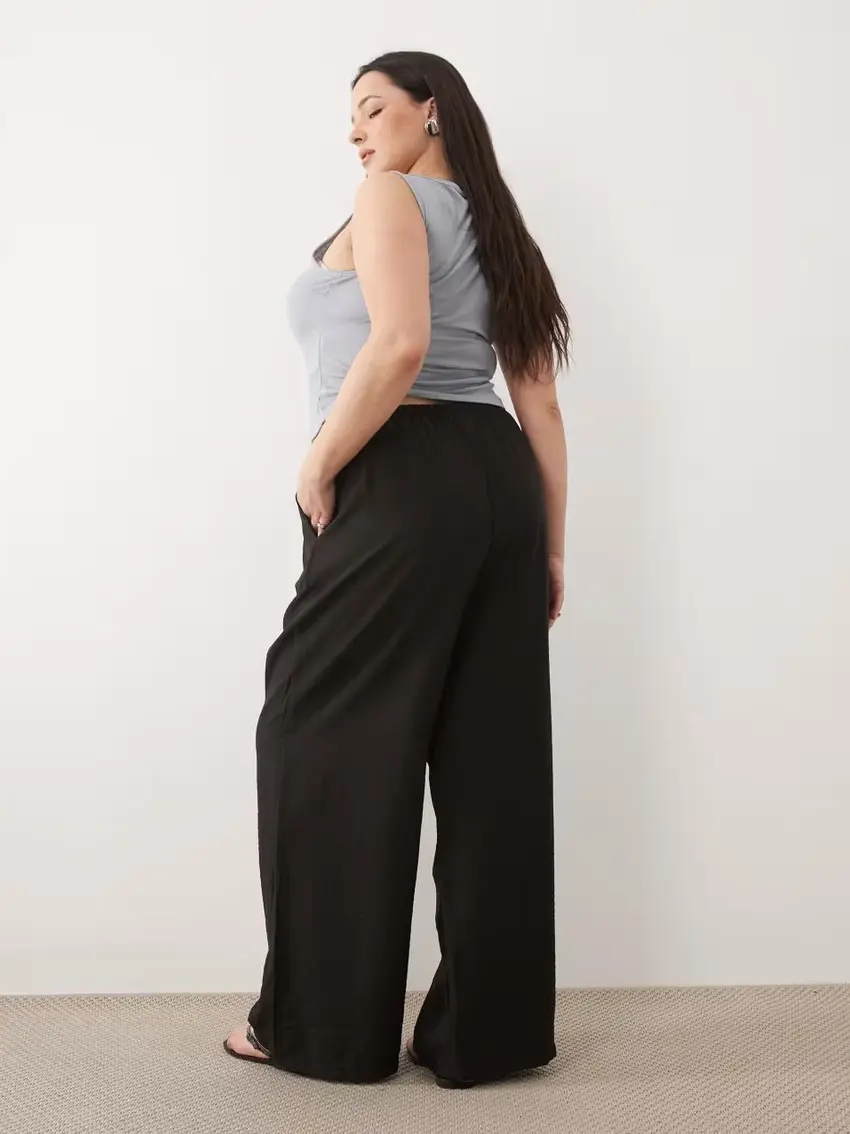 CZARNE PROSTE SPODNIE CASUAL