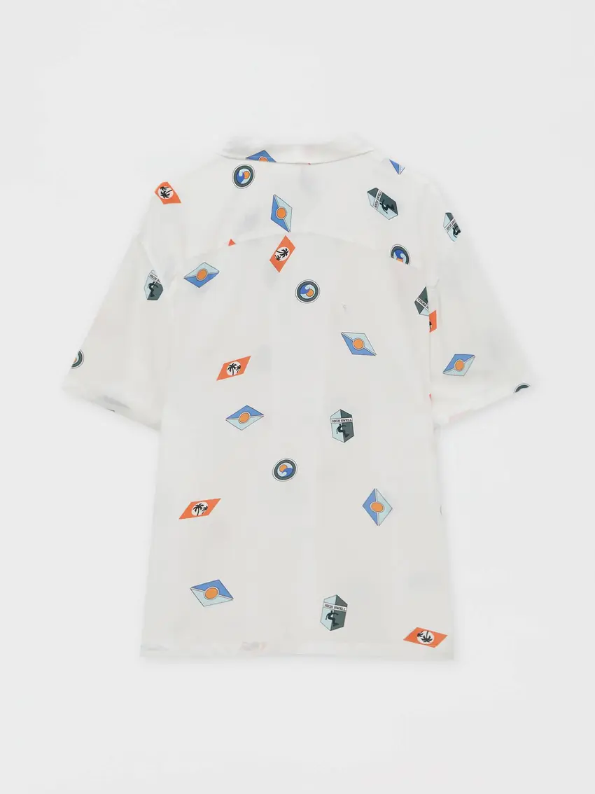 koszula krótki rękaw print casual