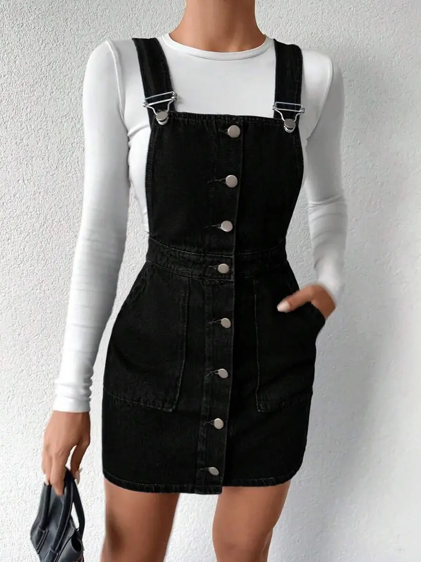 CZARNA SUKIENKA JEANS
