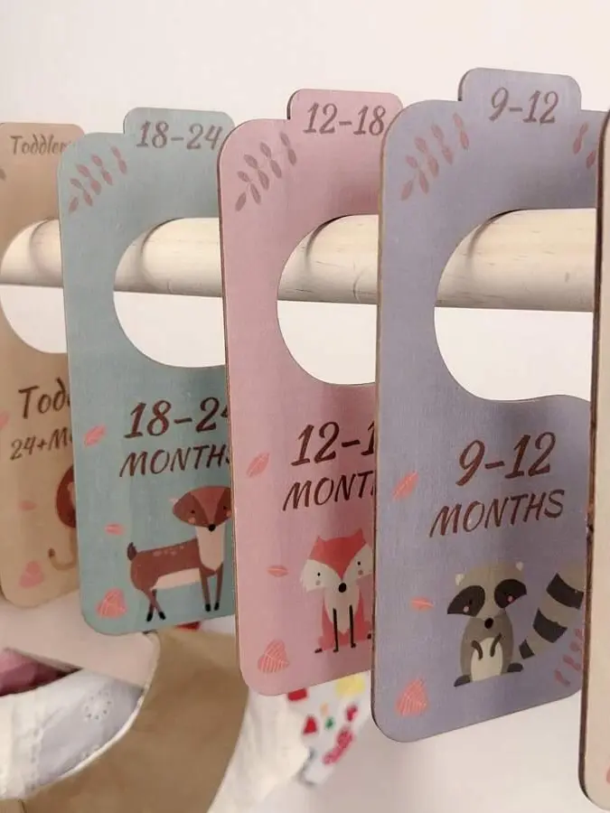 Drewniane Przegródki do Szafy Dziecięcej 8-pack