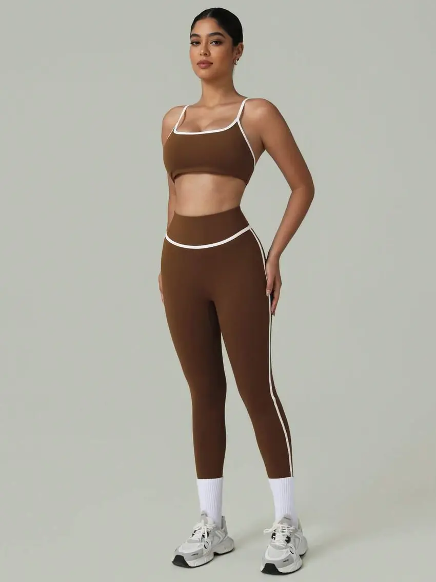 TOP LEGGINSY KOMPLET SPORTOWY