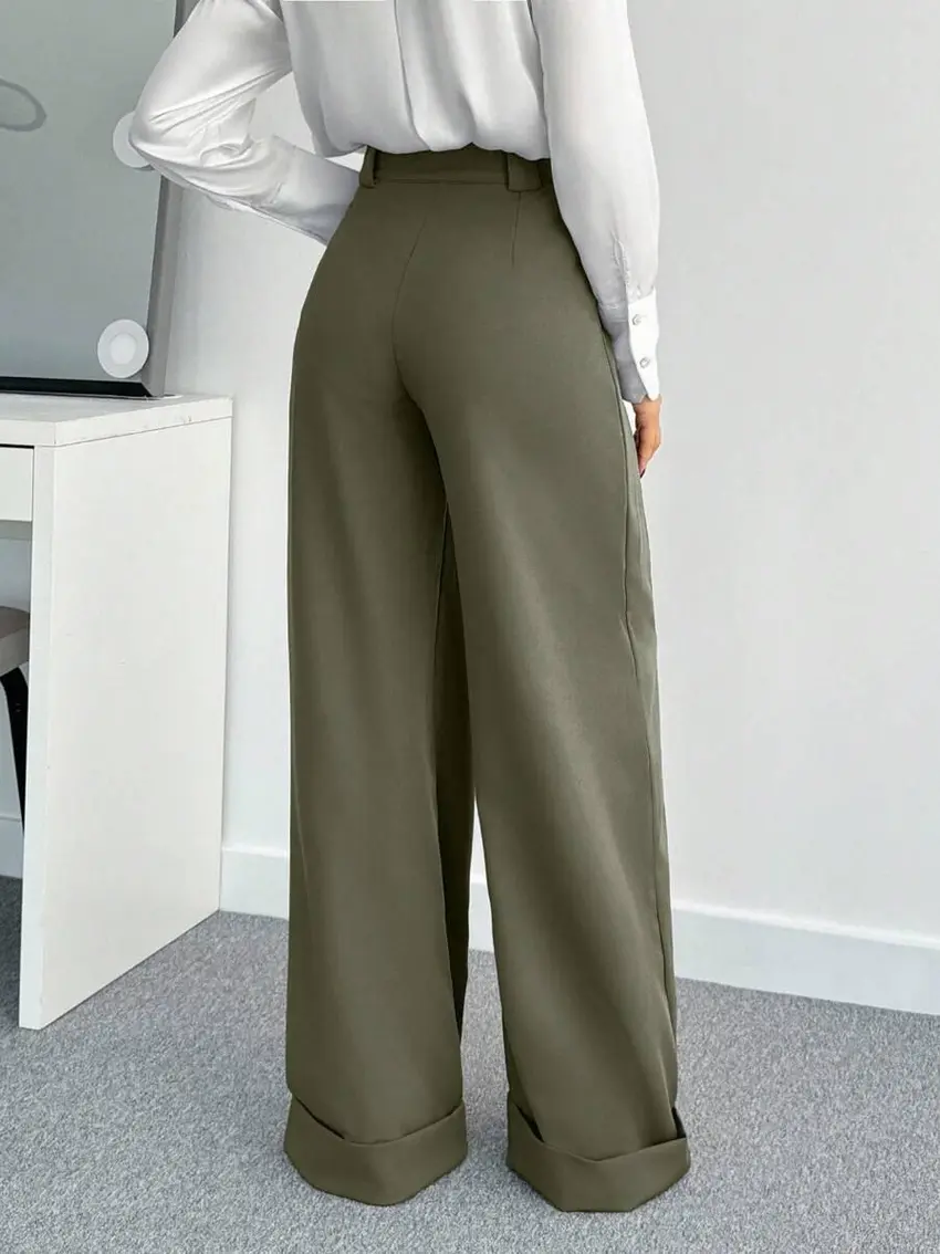 ZIELONE ELEGANCKIE SPODNIE