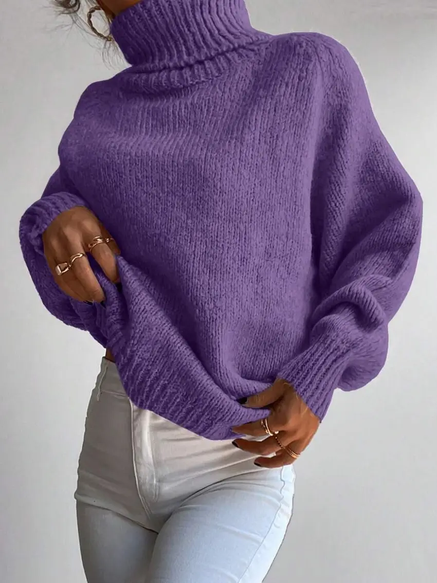 FIOLETOWY SWETER GOLF