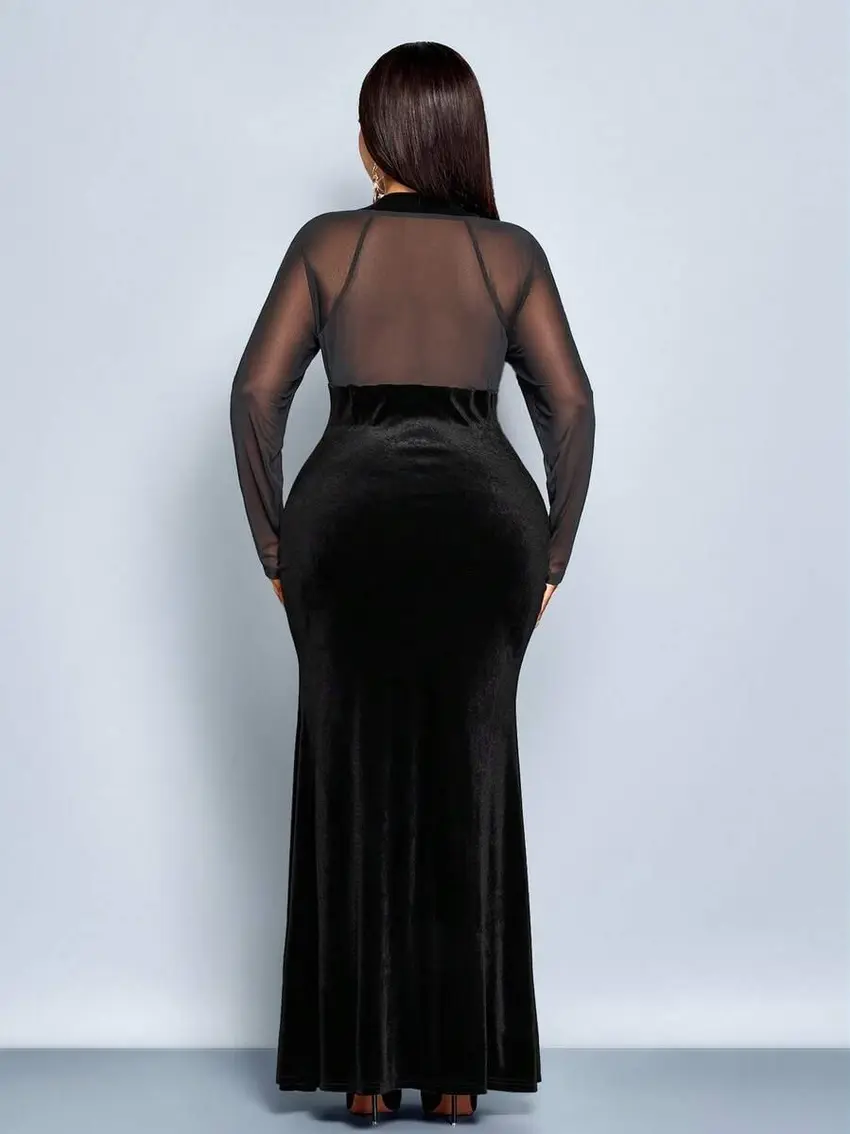 czarna sukienka maxi
