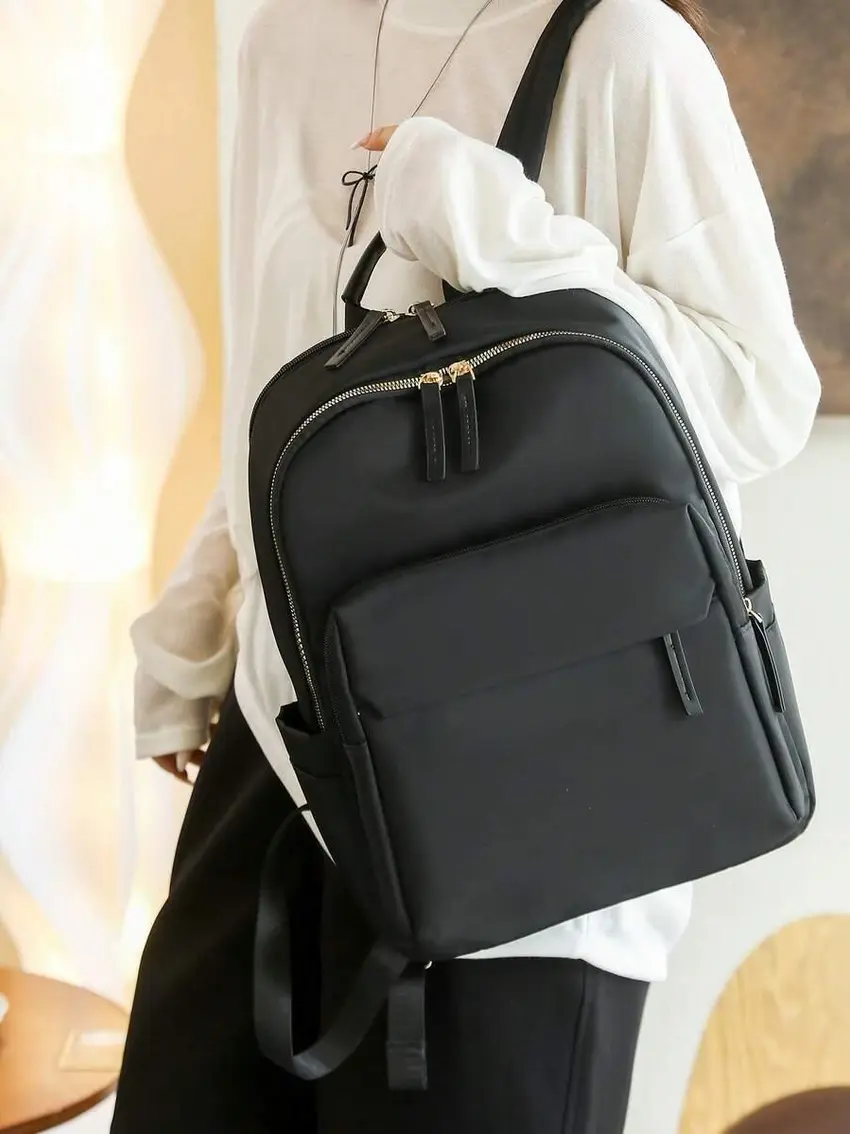 czarny plecak zip