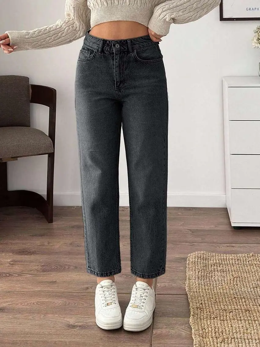 CZARNE SPODNIE JEANS