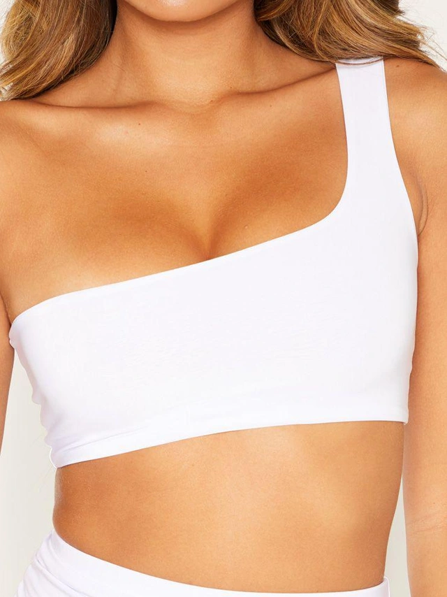 biały CROP TOP
