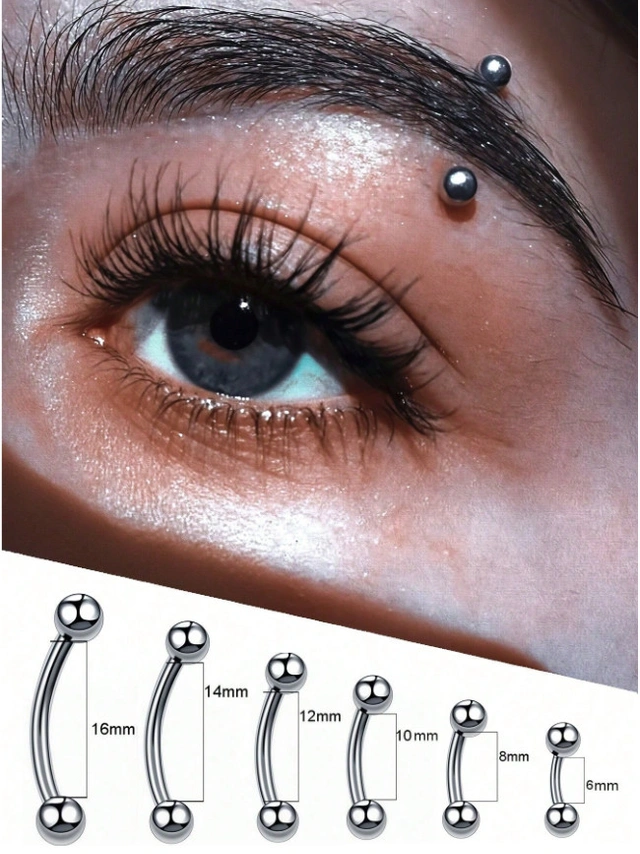 ZESTAW KOLCZYKI PIERCING 6 SZT