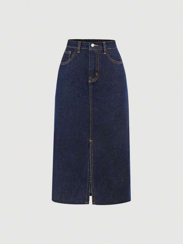NIEBIESKA SPÓDNICA JEANS