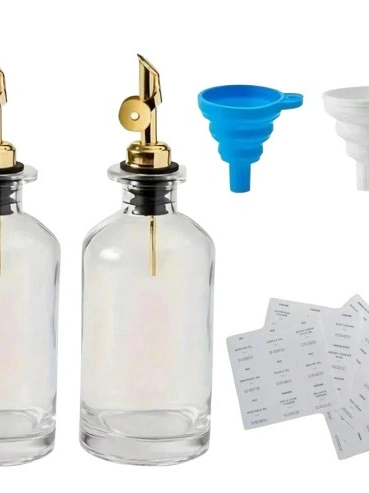 szklane butelki na olej 2-pack