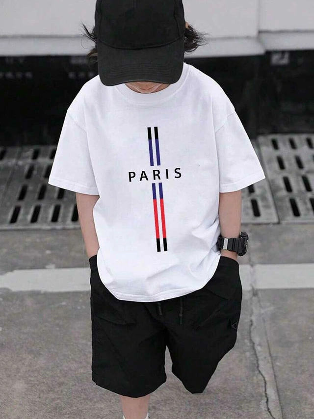 t-shirt okrągły dekolt nadruk