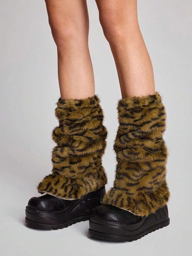 ocieplacze na nogi animal print