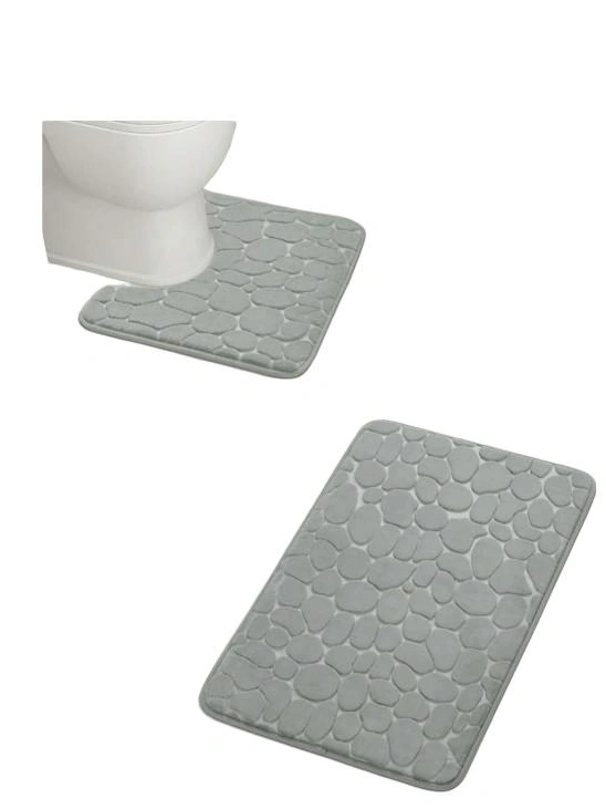 szary dywan łazienkowy 2-pack