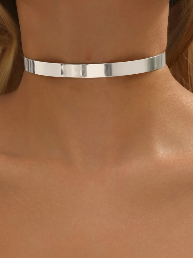 srebrny MINIMALISTYCZNY CHOKER