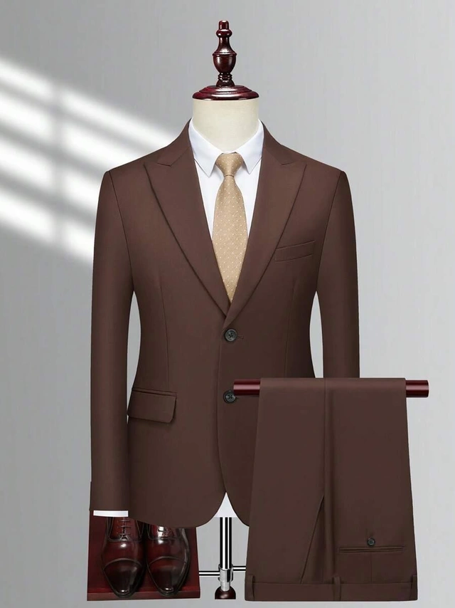 BRĄZOWE ELEGANCKIE SPODNIE