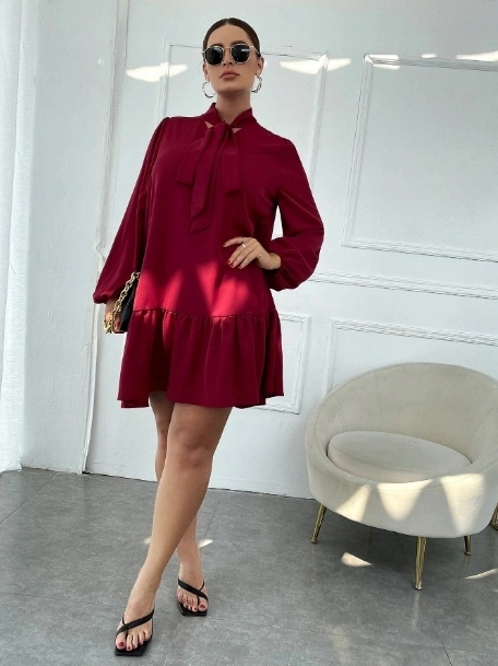 czerwona mini sukienka