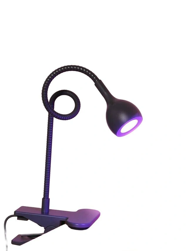 czarna lampa uv z klipsem
