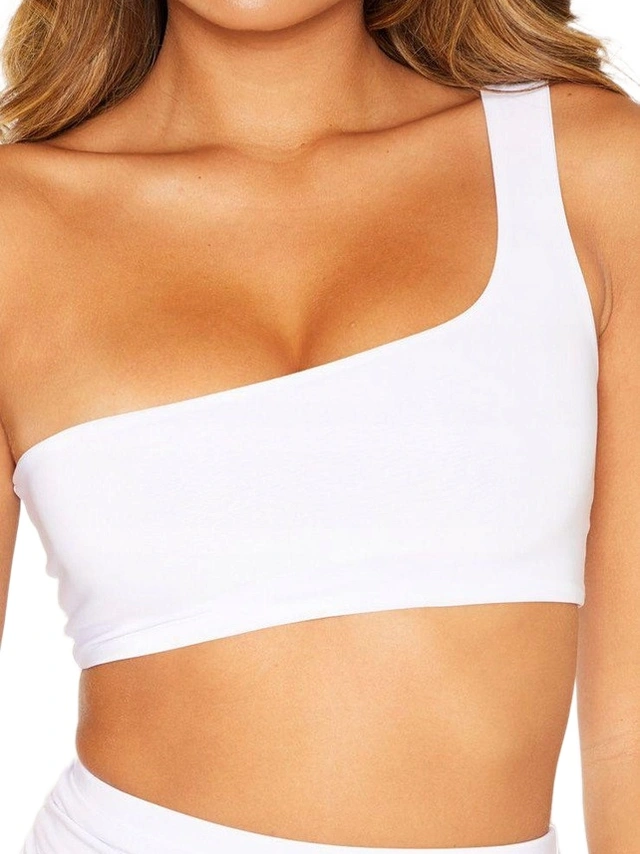 biały CROP TOP
