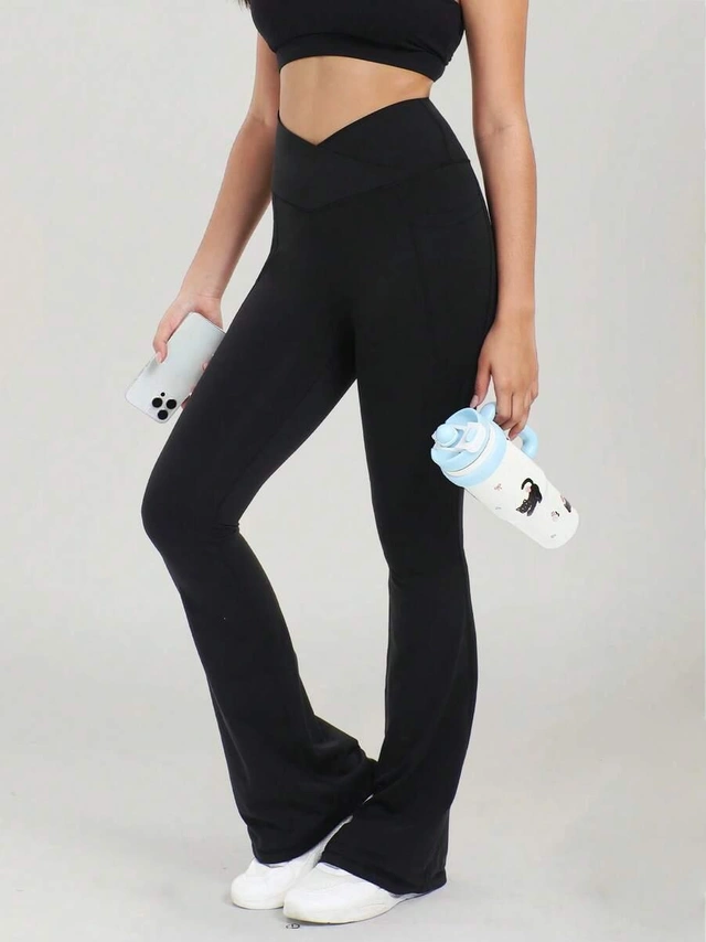 CZARNE LEGGINSY DZWONY