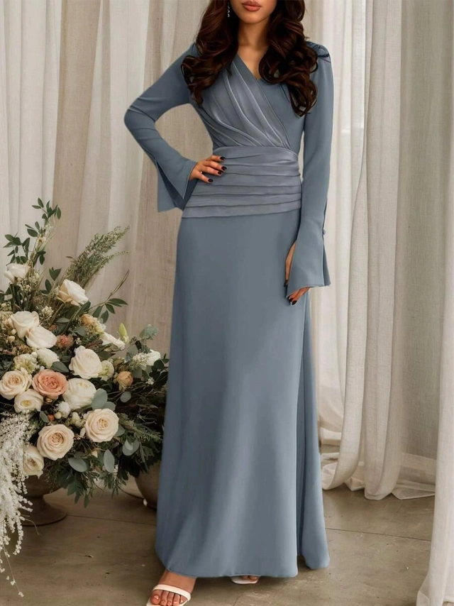 niebieska maxi sukienka