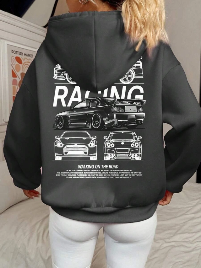 bluza z kapturem nadruk