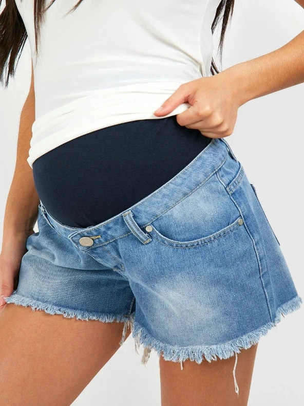 KRÓTKIE SPODENKI CIĄŻOWE JEANS