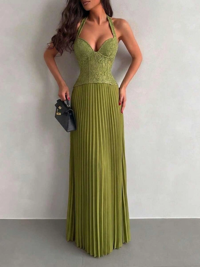 ZIELONA MAXI SUKIENKA