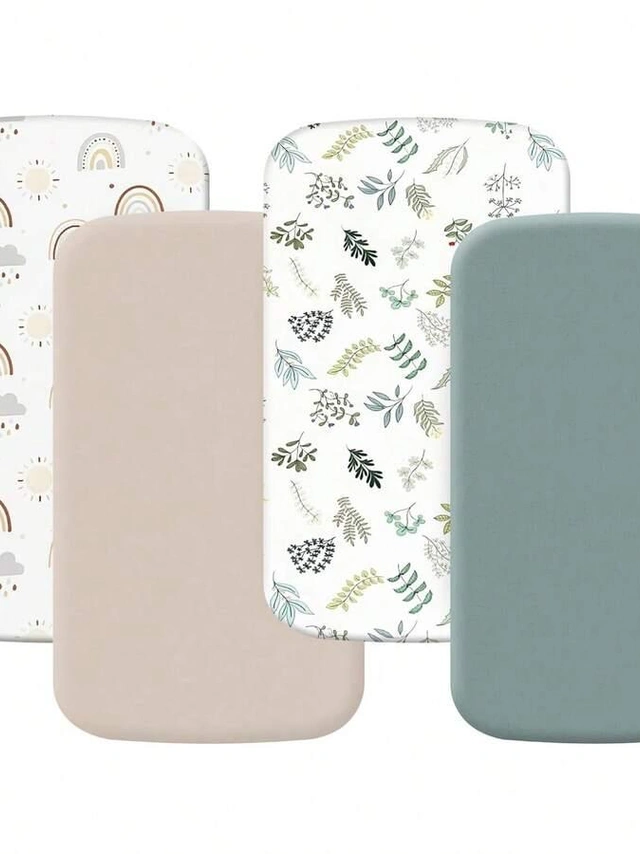 prześcieradło z gumką do łóżeczka 4-pack