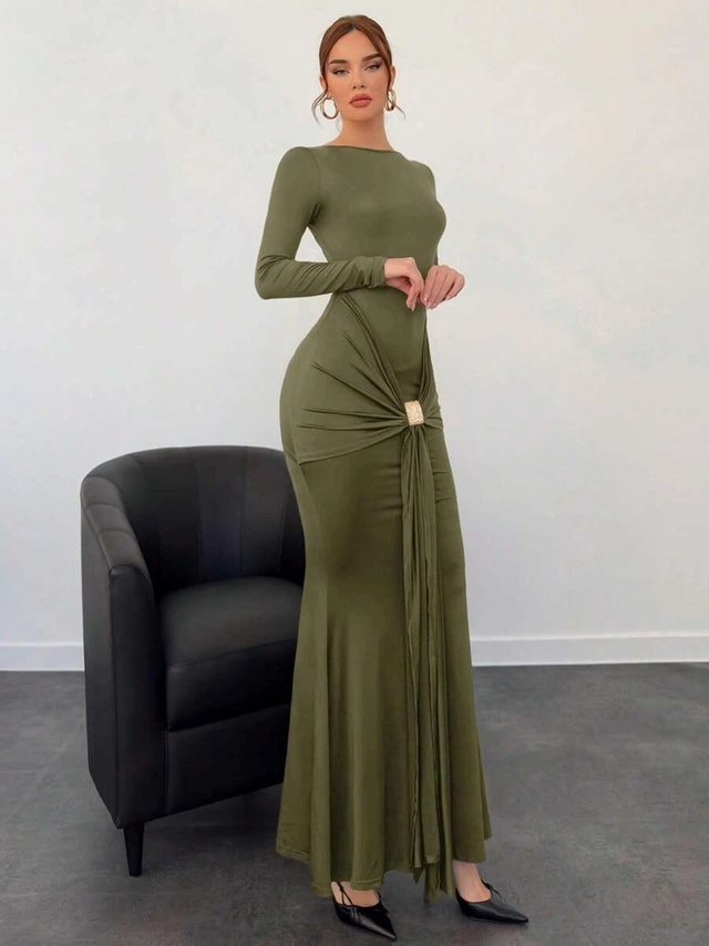 ZIELONA MAXI SUKIENKA