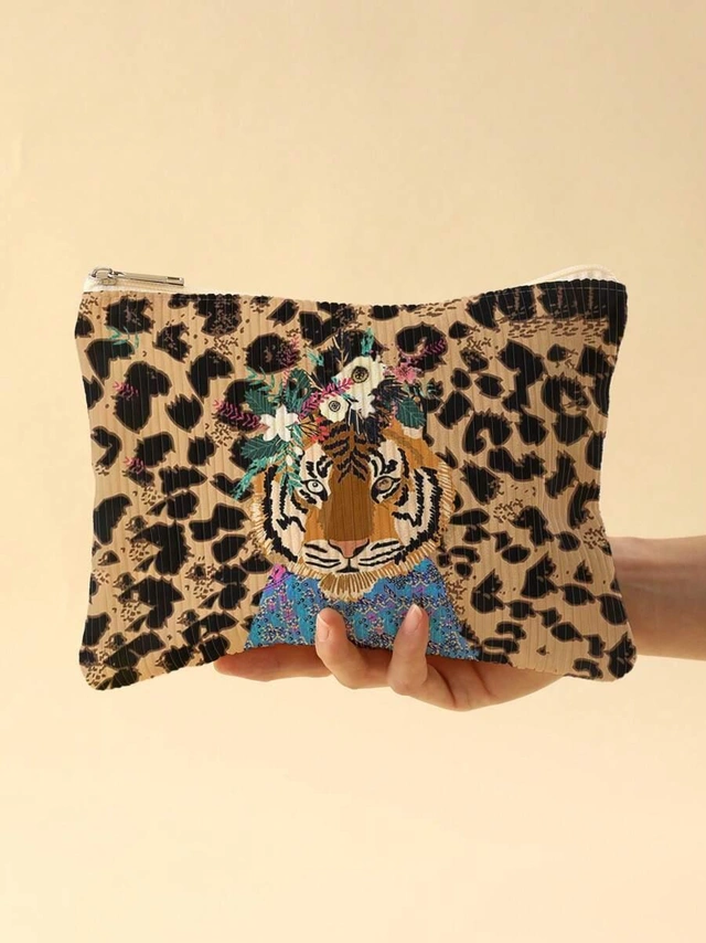 kosmetyczka animal print zip
