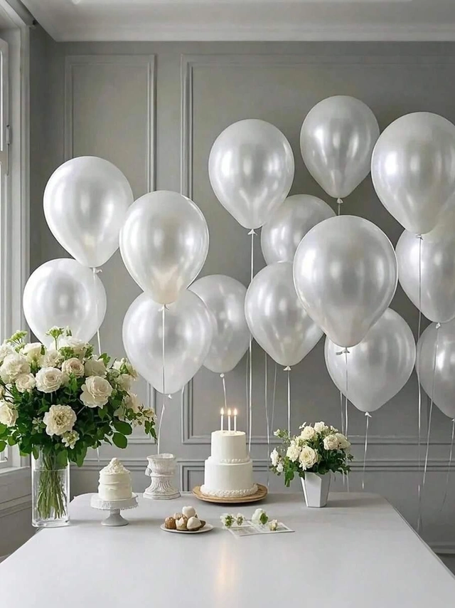 białe balony 10-pack