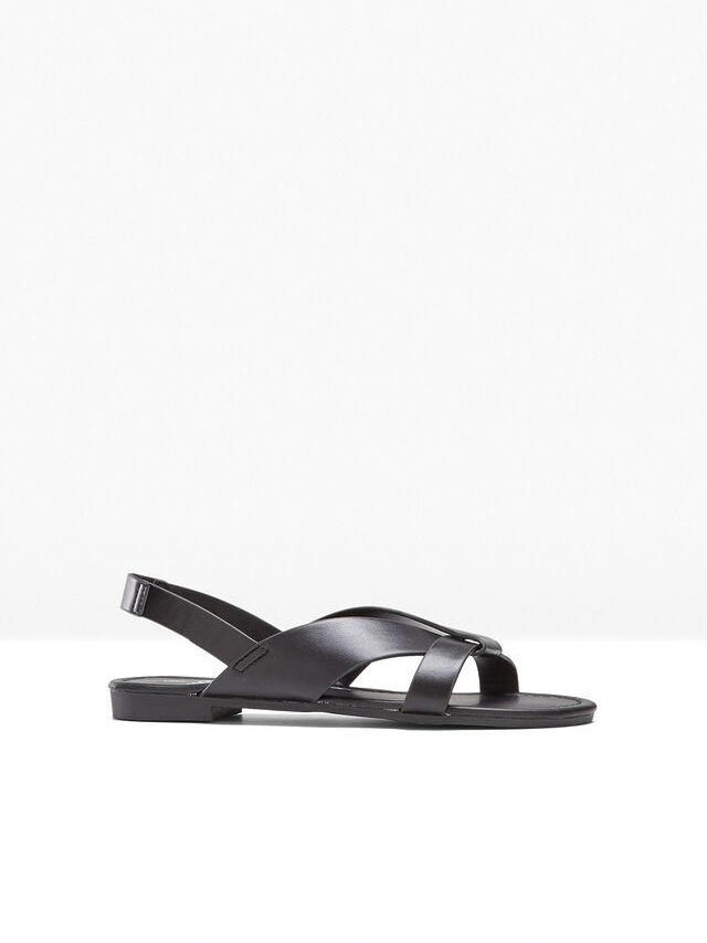CZARNE SANDAŁY IMITACJA SKÓRY