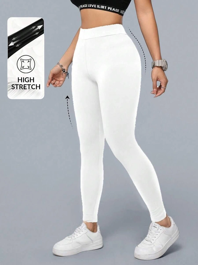 BIAŁE SPORTOWE LEGGINSY