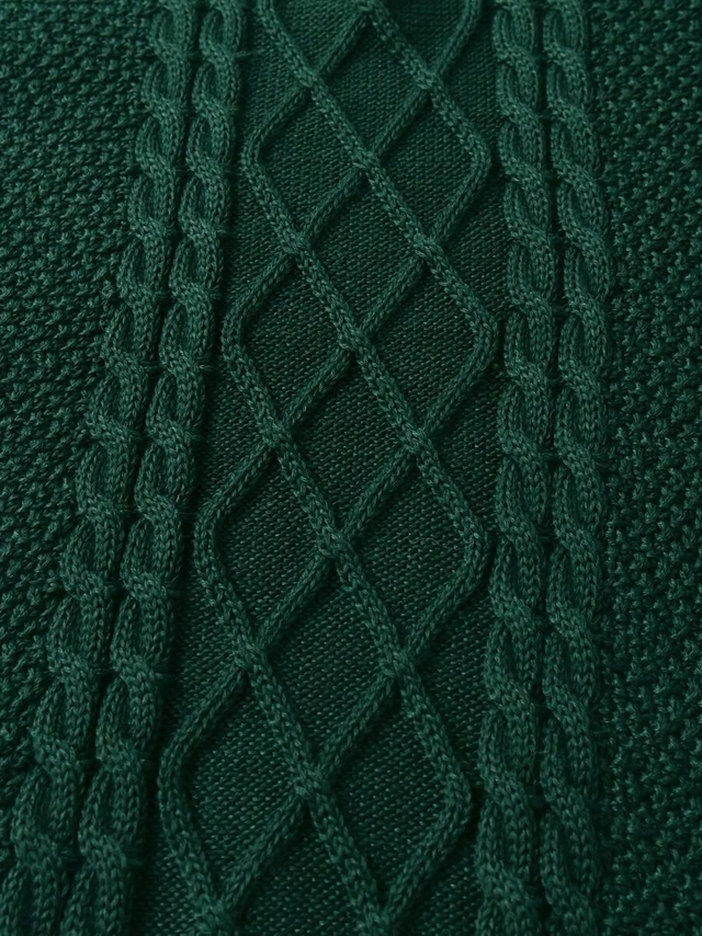 zielony sweter splot zamek