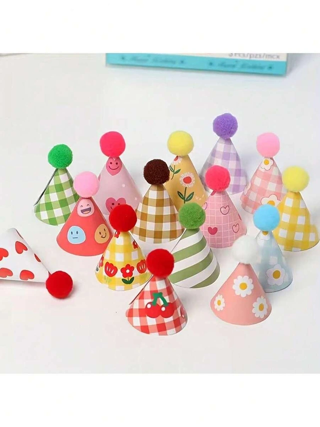 mini czapeczki urodzinowe 15szt