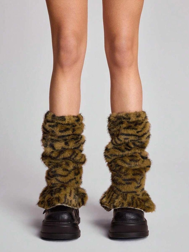 ocieplacze na nogi animal print